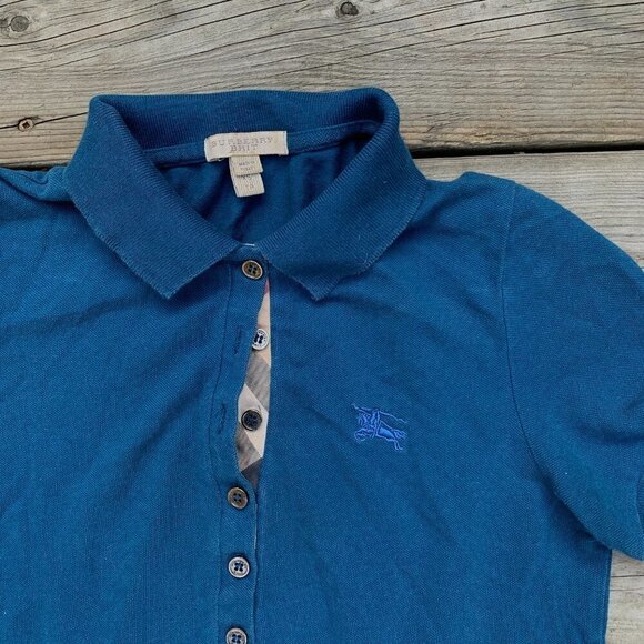 Vintage Burberry Brit Polo Button Up Shirt Dress XS - Picture 5 of 5